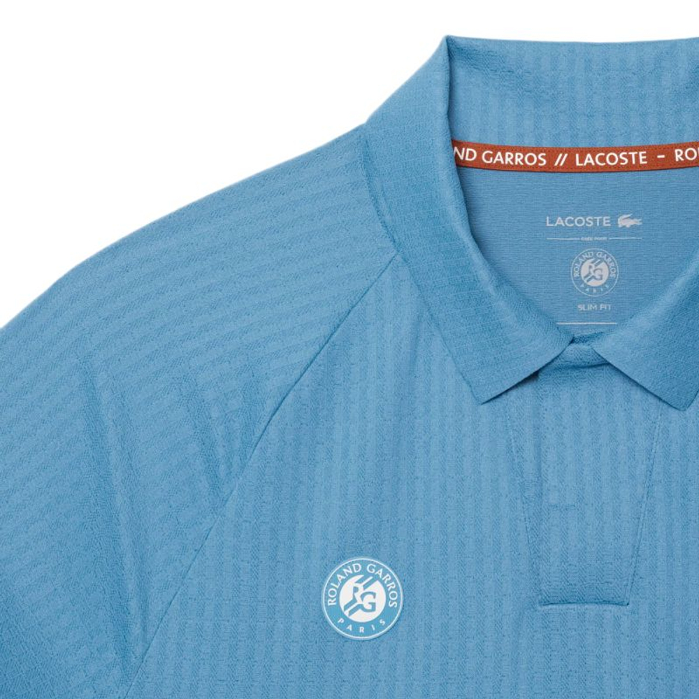 Мужское теннисное поло Lacoste Roland-Garros Edition Tennis - abyss blue