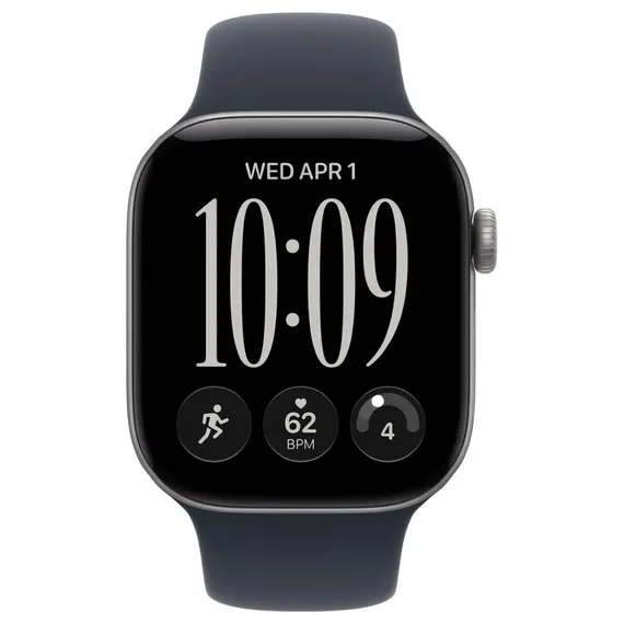 Умные часы Apple Watch Series 12 46 мм Aluminum Серый космос Sport Band Темно-синий Space gray Navy Blue