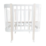Кровать детская Indigo Italiano Baby продольный маятник на колесах белый-кашемир