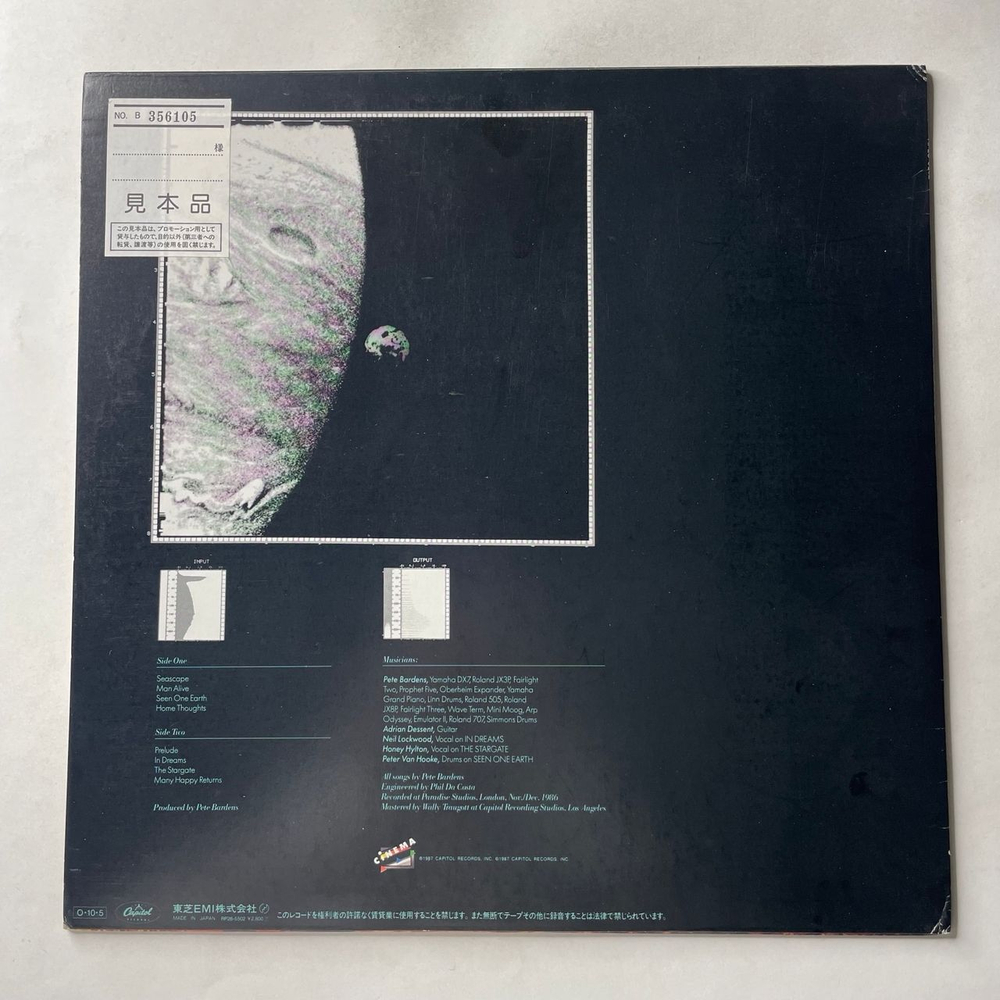 Винтажная виниловая пластинка LP Pete Bardens Seen One Earth (Япония 1987) (Без Оби) (Промо)