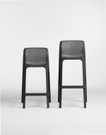 Стул пластиковый полубарный Nardi Net Stool Mini, антрацит
