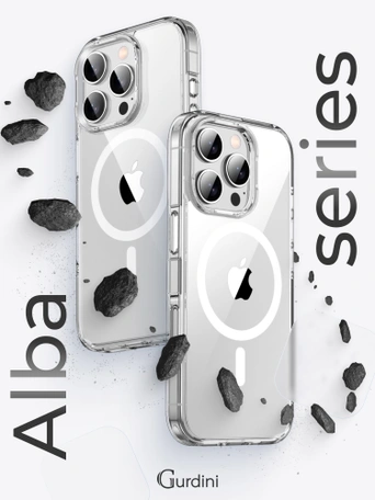 Чехол накладка iPhone 16 Pro 6.3" Gurdini Alba Series Protective with Magsafe Clear