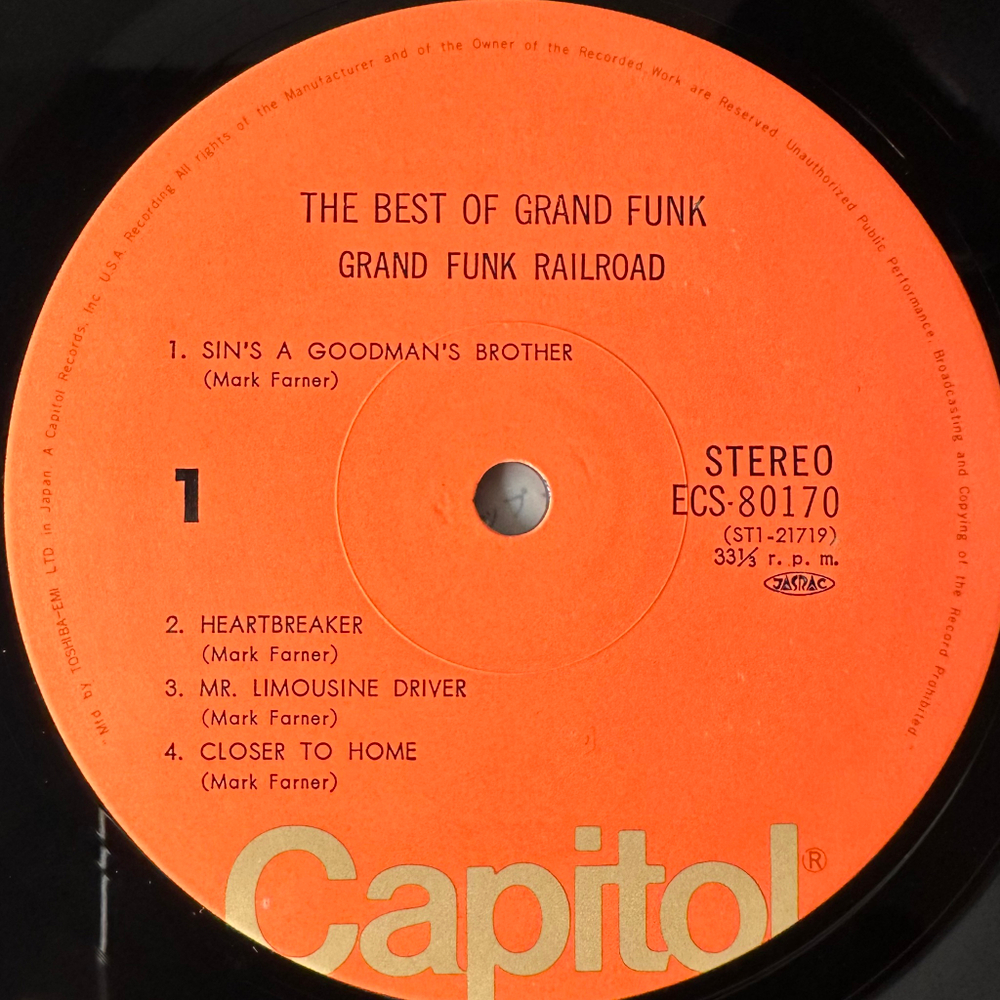 Grand Funk ‎– The Best Of Grand Funk (Япония 1975г.)