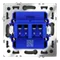 Розетка акустическая 4-местная Voltum S70 Титан VLS060306