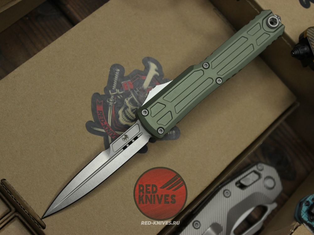 Нож Microtech Ultratech EX-ZBP Gen III Green - клинок байонет, зеленая рукоять