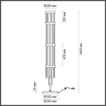 4788/12F HALL ODL21 642 золото/металл/стекло Торшер E14 12*40W YORK