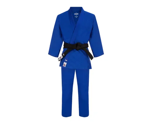 C555 Кимоно для дзюдо подростковое Clinch Judo Red FDR синее