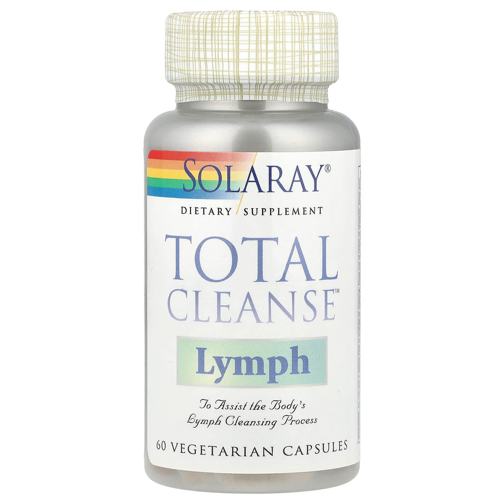Solaray, Total Cleanse для лимфы, 60 вегетарианских капсул