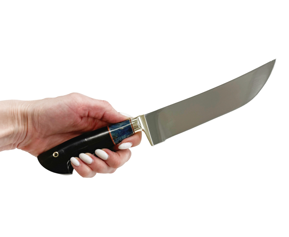 Нож Пчак Узбекский, Bohler N690, карельская береза, граб, Сковородихина