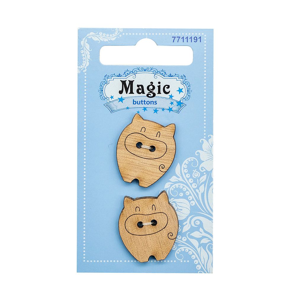 Украшения декоративные: пуговицы Поросенок, 2 шт, Magic Buttons LW788-V47