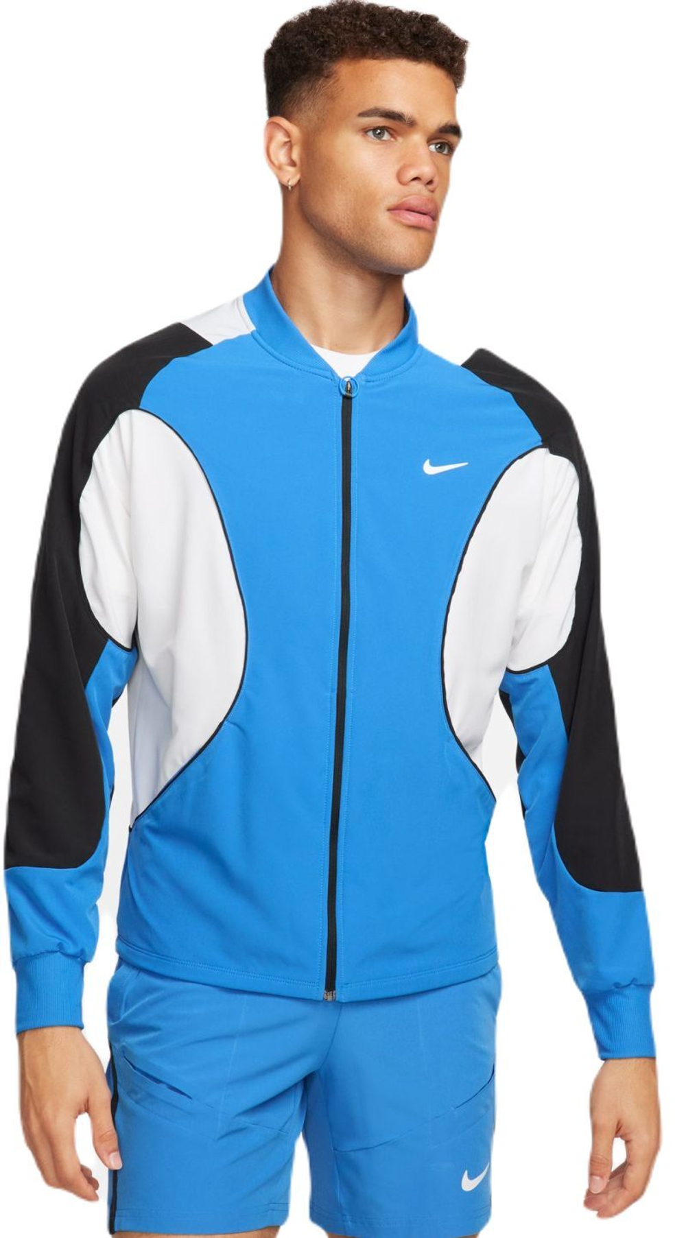 Мужская теннисная кофта Nike Court Dri-Fit Advantage Jacket - light photo blue/black/white/white