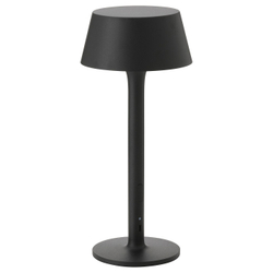 IKEA AVHÅLL  (ИКЕА АВХОЛЛ)  -  Переносная светодиодная лампа - на батарейках, с регулировкой яркости/чёрный, для улицы 29 см