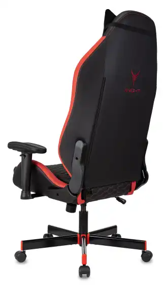 Кресло игровое Knight Neon черный/красный соты экокожа с подголов. крестов. металл