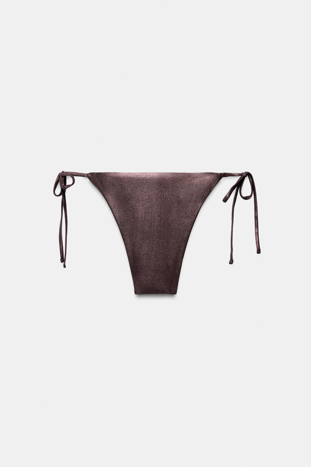 ZARA ПЛАВКИ-БИКИНИ С МЕТАЛЛИЧЕСКИМ ЭФФЕКТОМ, КОРИЧНЕВЫЙ