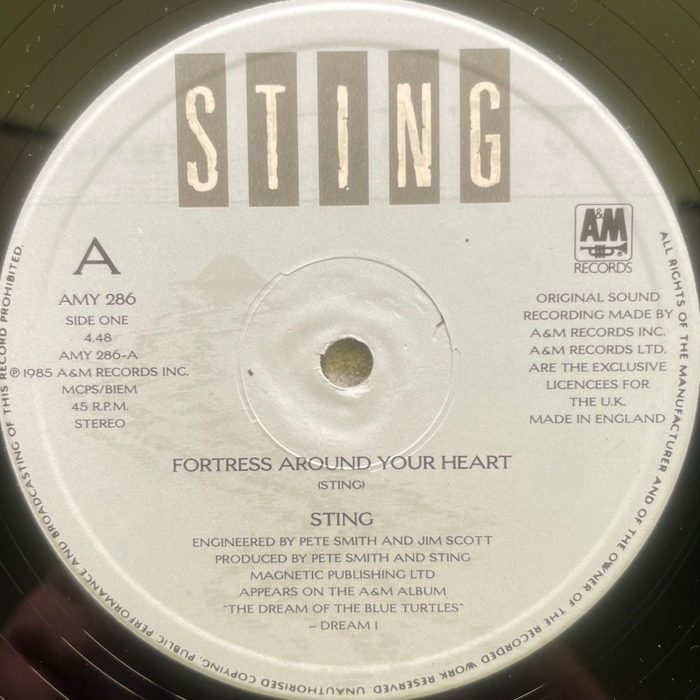 Sting ‎– Fortress Around Your Heart (Англия 1985г.) 12", 45 RPM