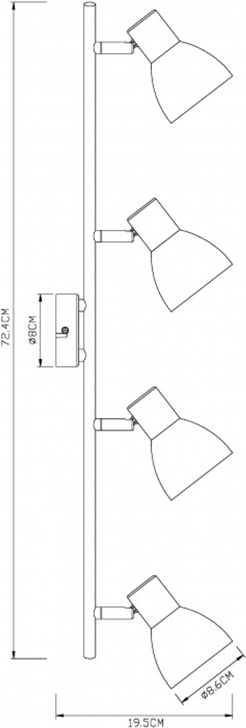 Потолочный светильник Arte Lamp FALENA A3117PL-4BK