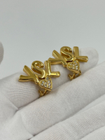 Клипсы с сердечками Yves Saint Laurent