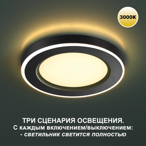 Встраиваемый светодиодный светильник Novotech SPAN 359019, IP20 LED 3000К 6W+3W 100-265V 630Лм