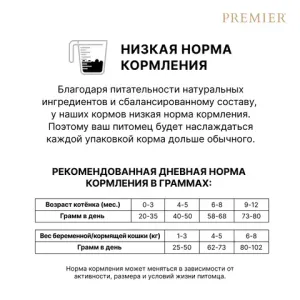 Сухой корм Premier Cat Turkey Kitten для котят из свежей индейки
