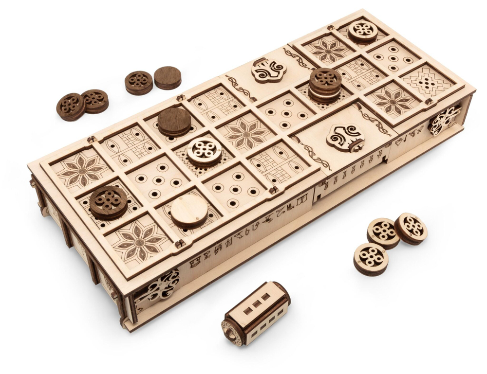 Настольная игра, конструктор деревянный 3D EWA Gameset Ур и Сенет