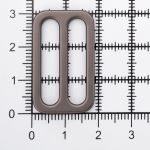 Пряжка регулировочная металл литая плоская 25.0 мм (внешн. 31х19 мм), черный никель (олово), МВ2343, 6 шт