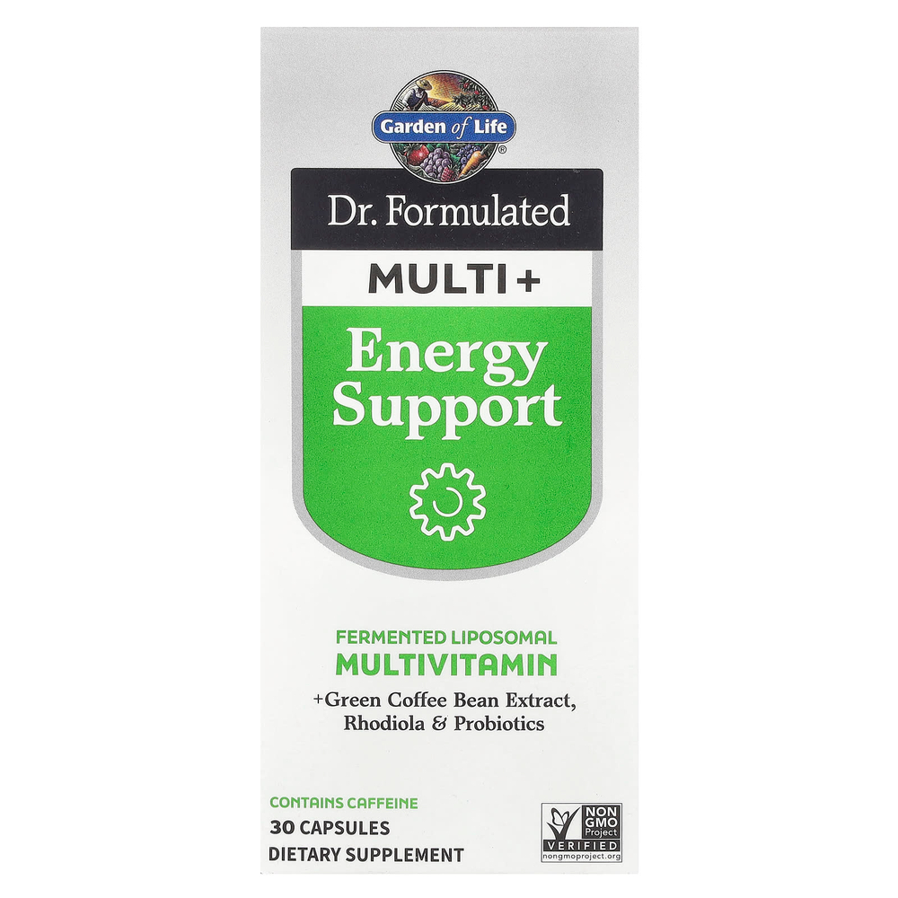 Garden of Life, Компания Dr. Formated Multi +, Energy Support, 30 капсул
