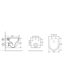 Унитаз подвесной WeltWasser WW MERZBACH 043 GL-BL  10000011164 черный глянец