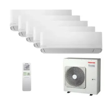 Мультисплит система на 5 комнат Toshiba RAS-B07CKVG-EE x 5 / RAS-5M34G3AVG-E