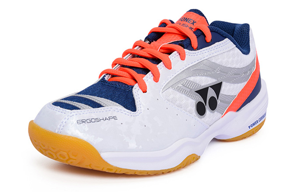 YONEX Power Cushion Fabric Slip Resistant Abrasion Resistant Low top Badminton Shoes Unisex White