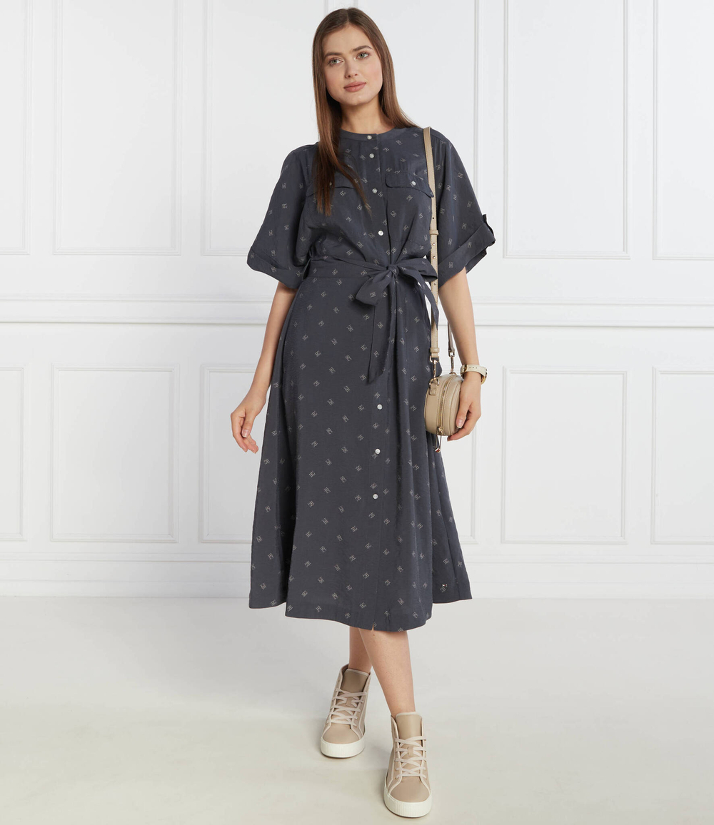 Платье с ремешком AMD VIS CREPE SS Tommy Hilfiger - графитовый(WW0WW40354)