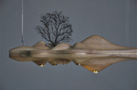 Pendant design lamp UFO  L120 (dark Wood)