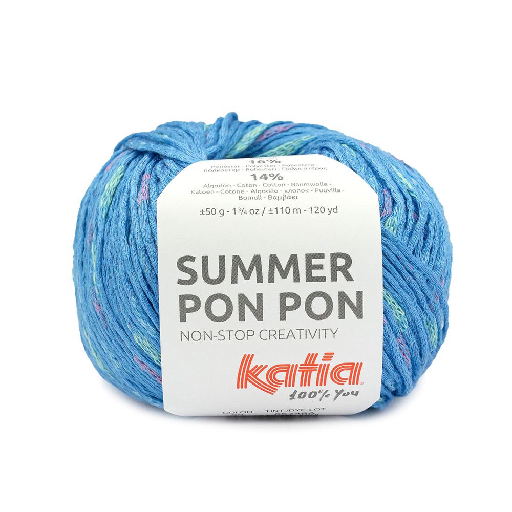 Пряжа Katia (Катя) Summer Pon Pon / уп.10 мот. по 50 г, 110 м, 1359.60