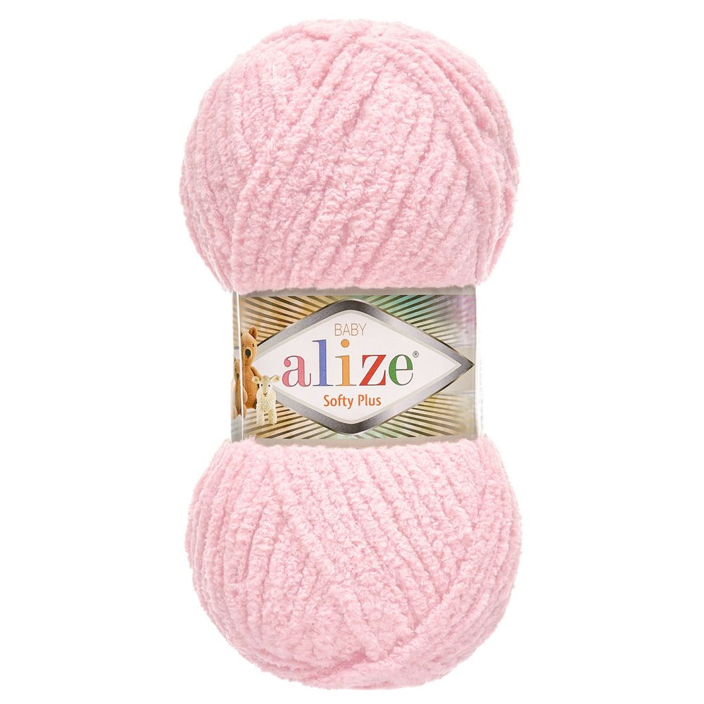 Пряжа Alize (Ализе) Softy Plus / уп.5 мот. по 100 г, 120м, 031 светло-розовый A