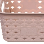 Корзина для хранения «АТЛАНТА», цвет пудрово-бежевый, 28*19,5*9см (лейбл Селфи)