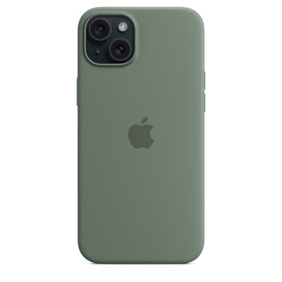 Силиконовый чехол для iPhone 15 с MagSafe (Зеленый)