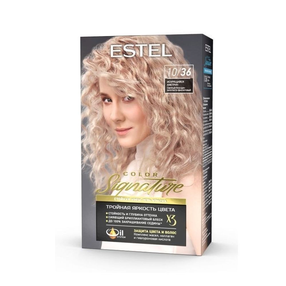 Стойкая крем-гель для волос ESTEL Color Singature 10/36 Искрящийся Аметрин