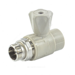 Кран шаровой PP-R серый Дн 20х1/2" НР прямой для радиатора VALFEX 10149020Г