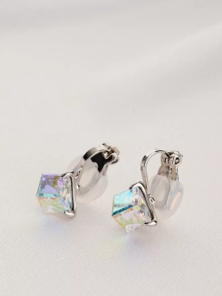 Клипсы Миражи с кристаллами-хамелеонами Swarovski