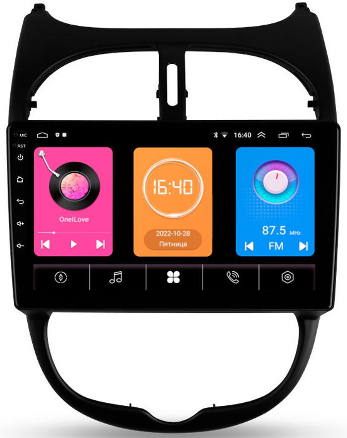 Магнитола для Peugeot 206 1998-2012 - GT9-9117 на Android 10