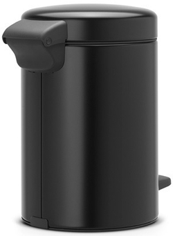 Ведро Brabantia NewIcon 3л черное матовое сзади