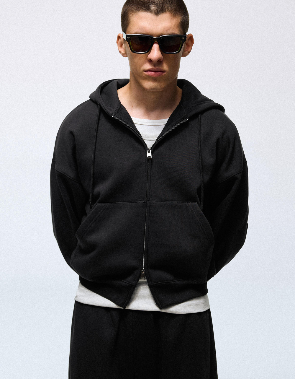 Мужское худи на молнии, арт. 2434/190 - BERSHKA
