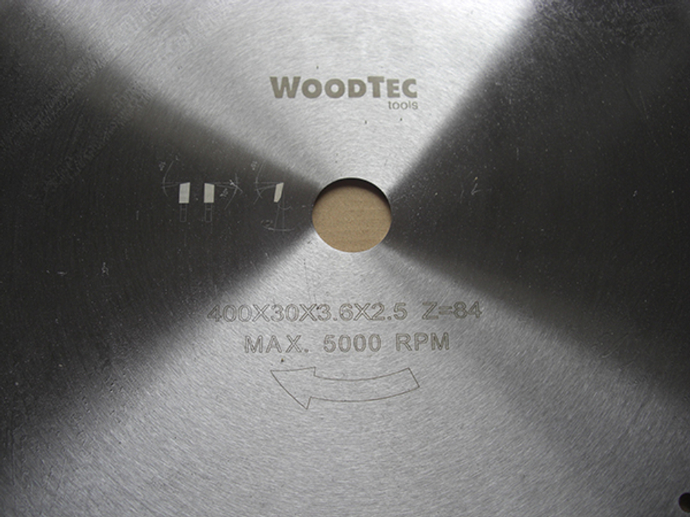 Пила дисковая Ø400 х 30 х 3,6/2,5 Z84 WZ WoodTec