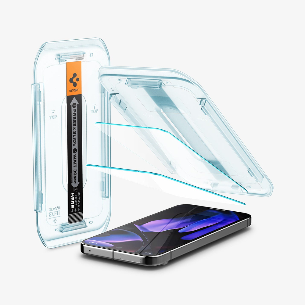Защитное стекло Spigen Glas.tR EZ Fit 2 шт. для Google Pixel 9 / 9 Pro / 10 / 10 Pro Clear