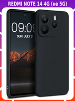 Мягкий Soft Touch чехол из силикона для XIAOMI REDMI NOTE 14 4G (не 5G!) с бархатной подкладкой