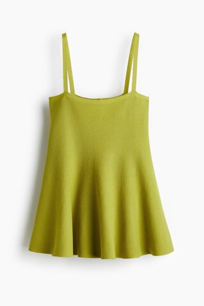 Тонкий трикотажный топ на бретелях — длинная модель - H&M
