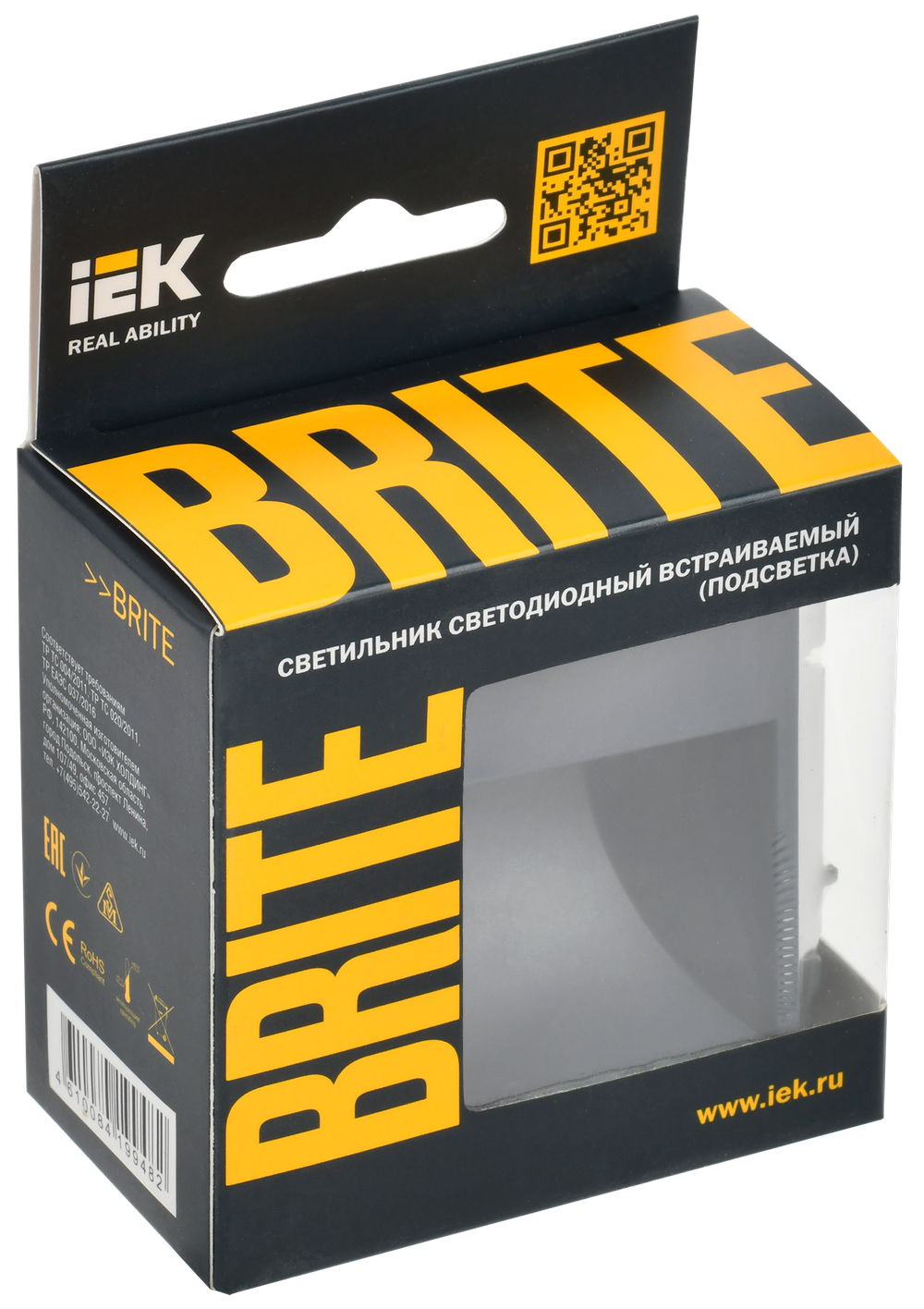 BRITE Подсветка светодиодная встраиваемая ПЛ20-БрМ маренго IEK