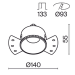 Встраиваемый светильник Technical DL051-01-GU10-RD-WMG