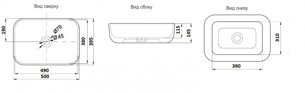 Умывальник CeramaLux K397G124