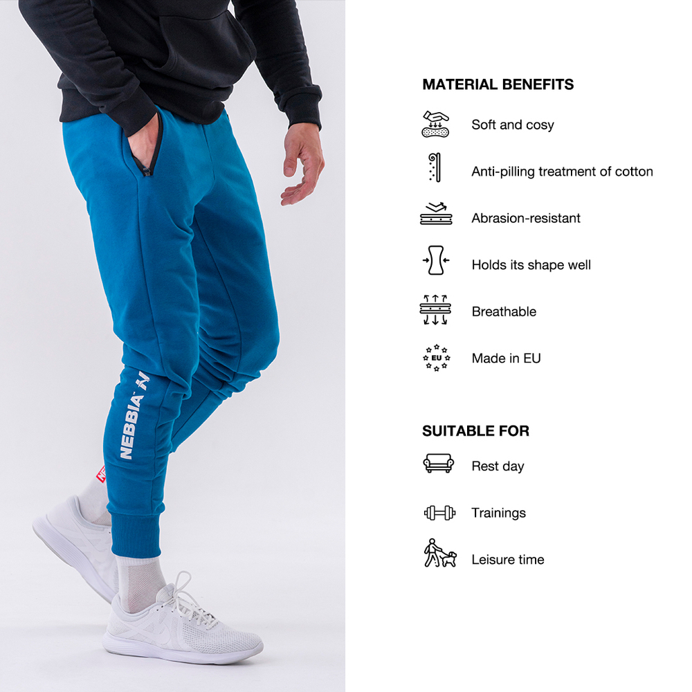 Брюки SLIM SWEATPANTS WITH ZIP POCKETS "RE-GAIN" 320 Черные