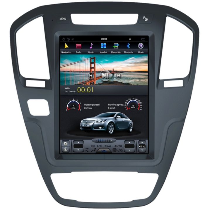 Магнитола для Opel Insignia 2009-2013 - Kuberg ZF-1069BL-DSP вертикальный экран 10.4" в стиле "Тесла" на Android 9